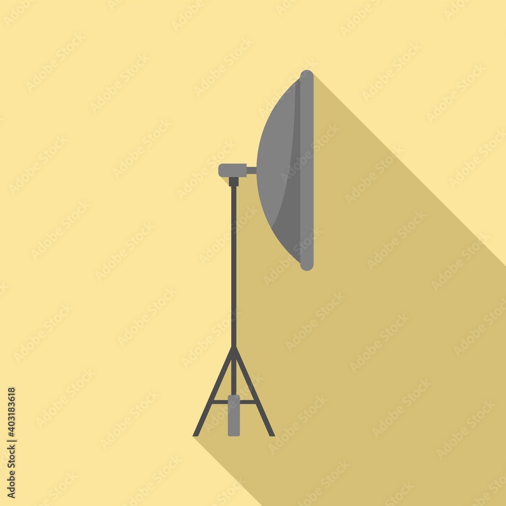 Video light stand icon. Flat illustration of video light stand vector icon for web design Video light stand icon. Flat illustration of video light stand vector icon for web design