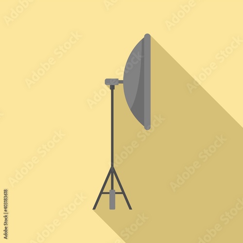 Video light stand icon. Flat illustration of video light stand vector icon for web design