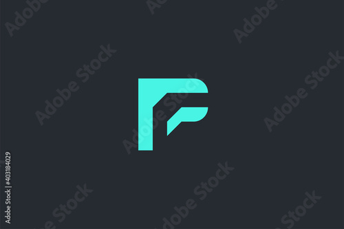 Minimal Modern Abstract Letter P Dark Background Logo Template