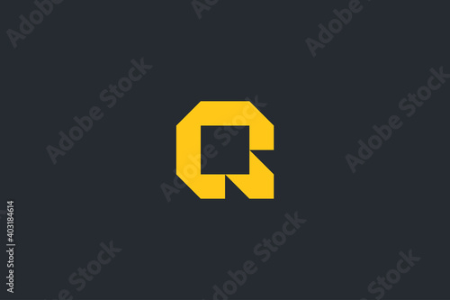 Minimal Modern Abstract Letter Q Dark Background Logo Template