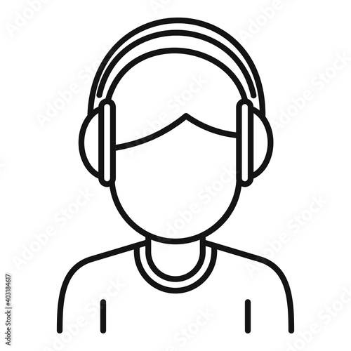 Cameraman icon. Outline cameraman vector icon for web design isolated on white background