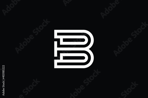 B logo letter design on luxury background. BB logo monogram initials letter concept. B icon logo design. BB elegant and Professional letter icon design on black background. B BB