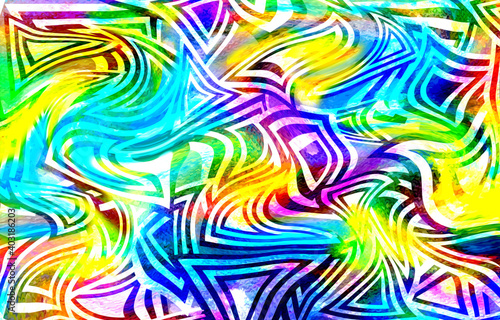 oil painted geometric pattern