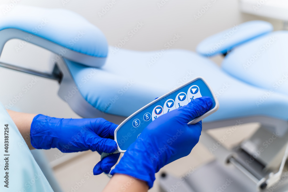 Modern control panel of dentist machine for teeth treatment. Dentist workplace in clinic. Modern control panel of dentist machine for teeth treatment. Dentist workplace in clinic.