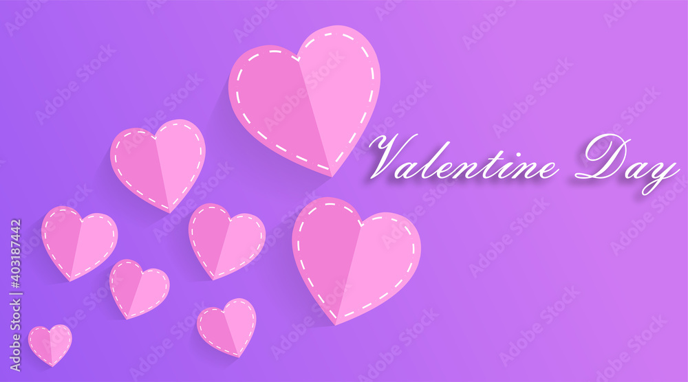 Valentine's day backgrounds. design Paper cut style. Vector illustration