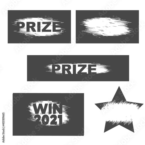 Lottery winning ticket and scratch cards. Scratch card win effect