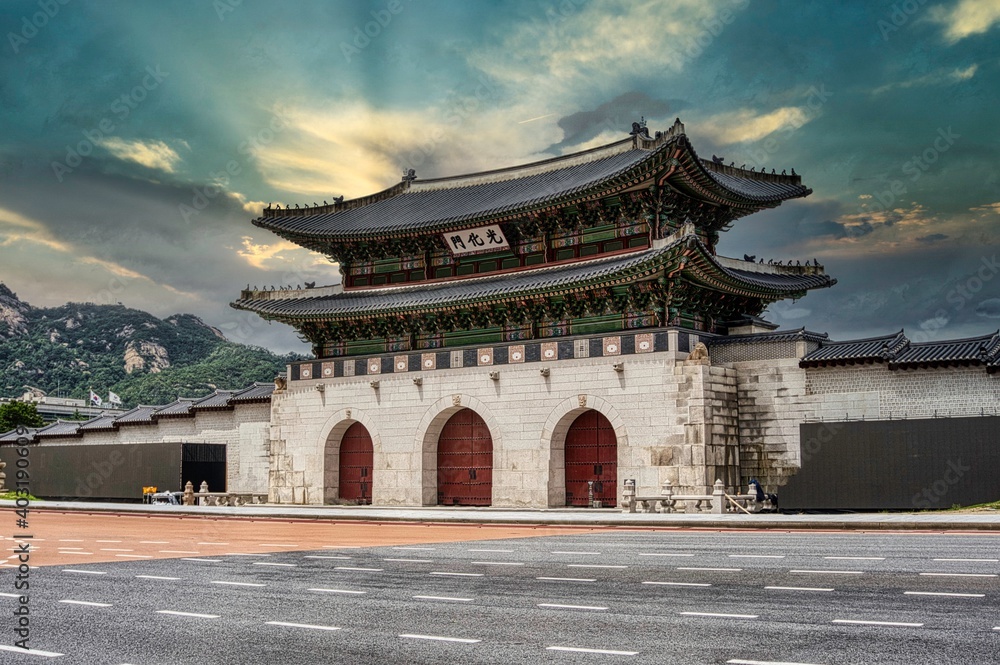 Obraz premium Gyeongbokgung Palace in Seoul, South Korea