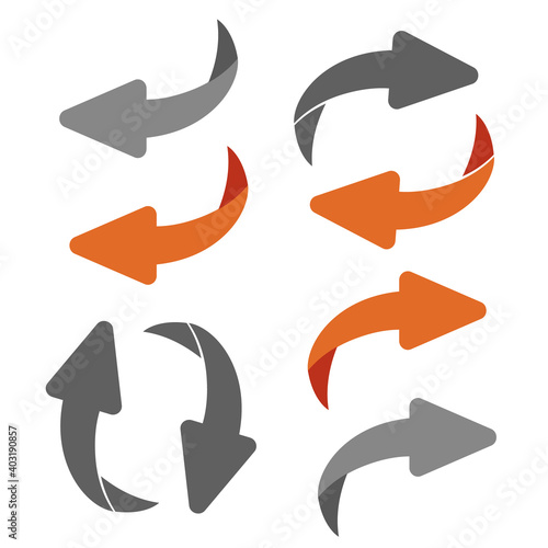 Flip over or turn arrow. Reverse sign