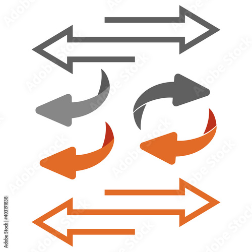 Return Icon. Flip over or turn arrow. Reverse sign