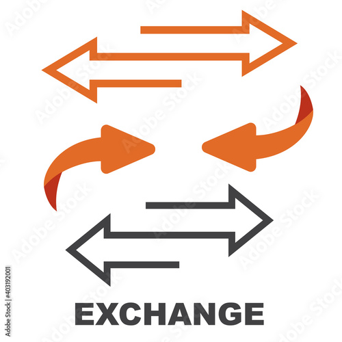 Cashback icon from Business. Flip over or turn arrow. Reverse sign