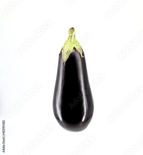 Eggplant upright on white background. © luca piccini basile