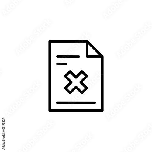 Damaged Corrupted Broken File Icon Outline Clip Art