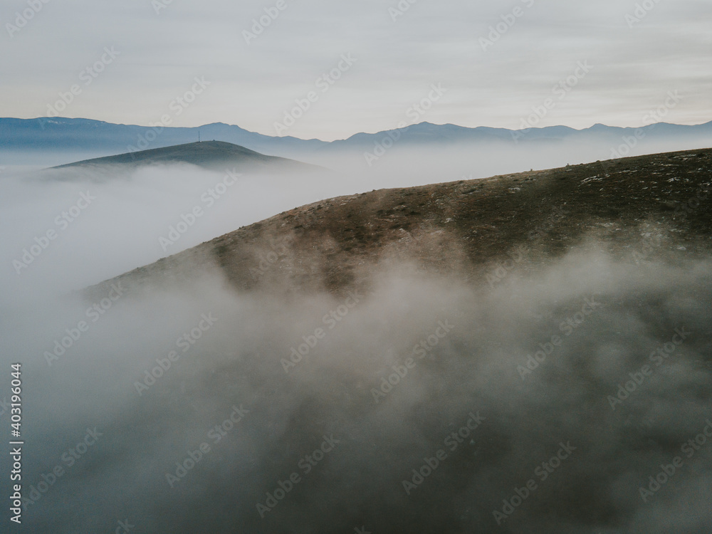 fog in the mountains