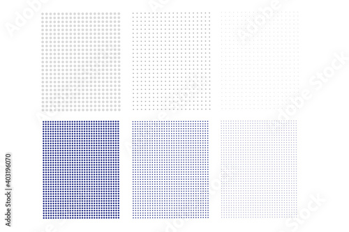 set of squares of dots 