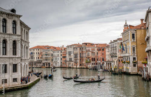 The view from Rialto Bridge in Venice Italy, Mediterranean destination and landmark © Chris