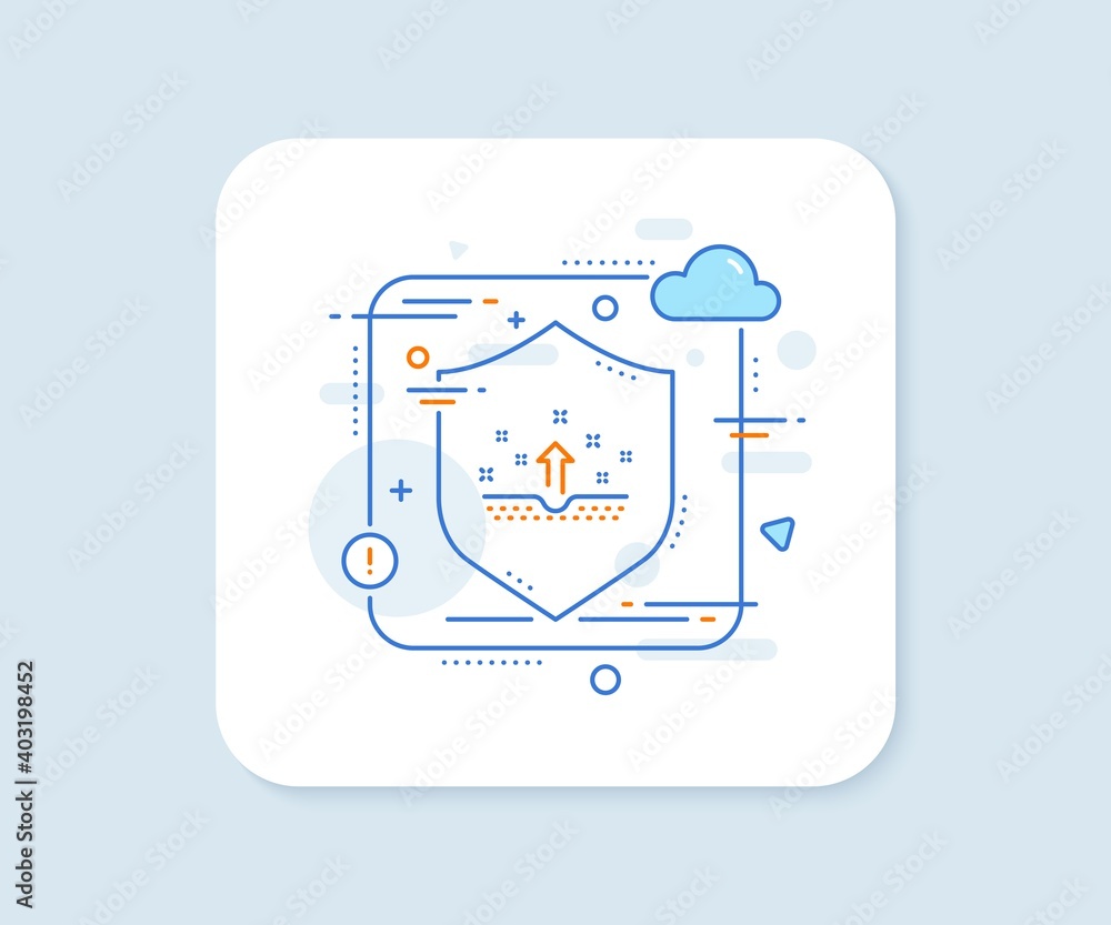 Clean skin line icon. Abstract vector button. Body or Face care sign. Clean skin line icon. Protect shield concept. Vector Clean skin line icon. Abstract vector button. Body or Face care sign. Clean skin line icon. Protect shield concept. Vector