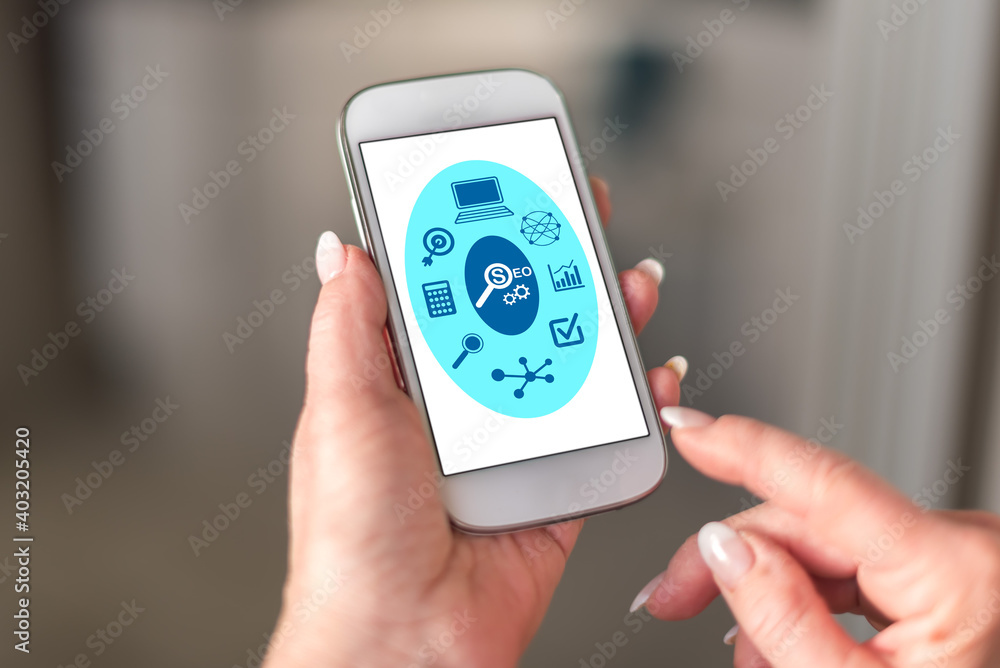 Seo concept on a smartphone Seo concept on a smartphone