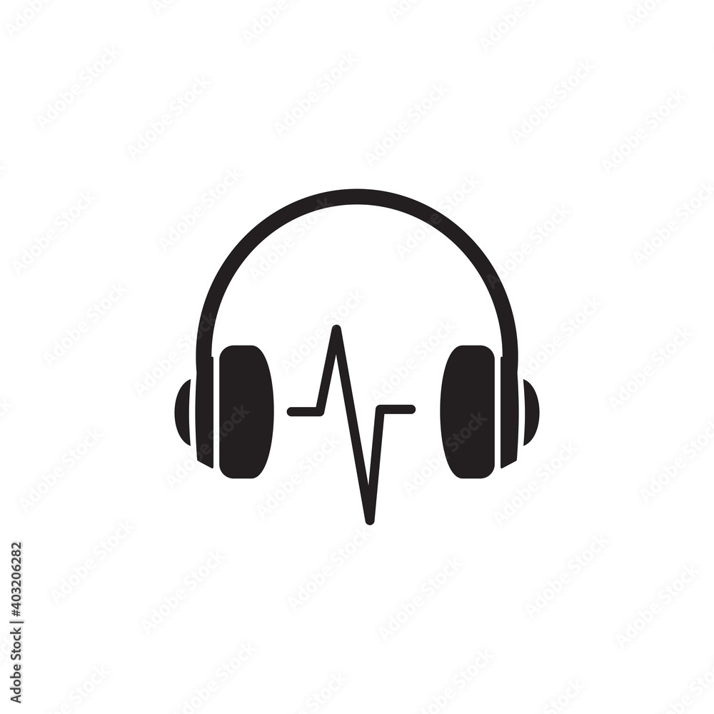 headphone icon symbol sign vector
