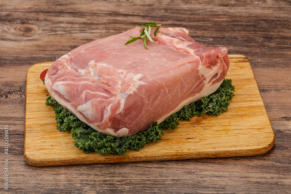 Fototapeta premium Pork meat piece for cooking