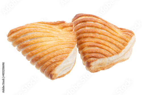 Pastries isolated on white background. Full depth of field with clipping path.