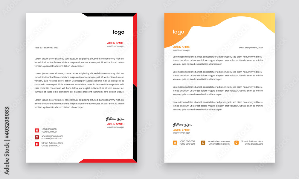 Business style letterhead template design for project with standard sizes. Business style letterhead template design for project with standard sizes.