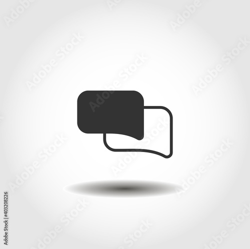 conversational bubble isolated vector icon. interface element