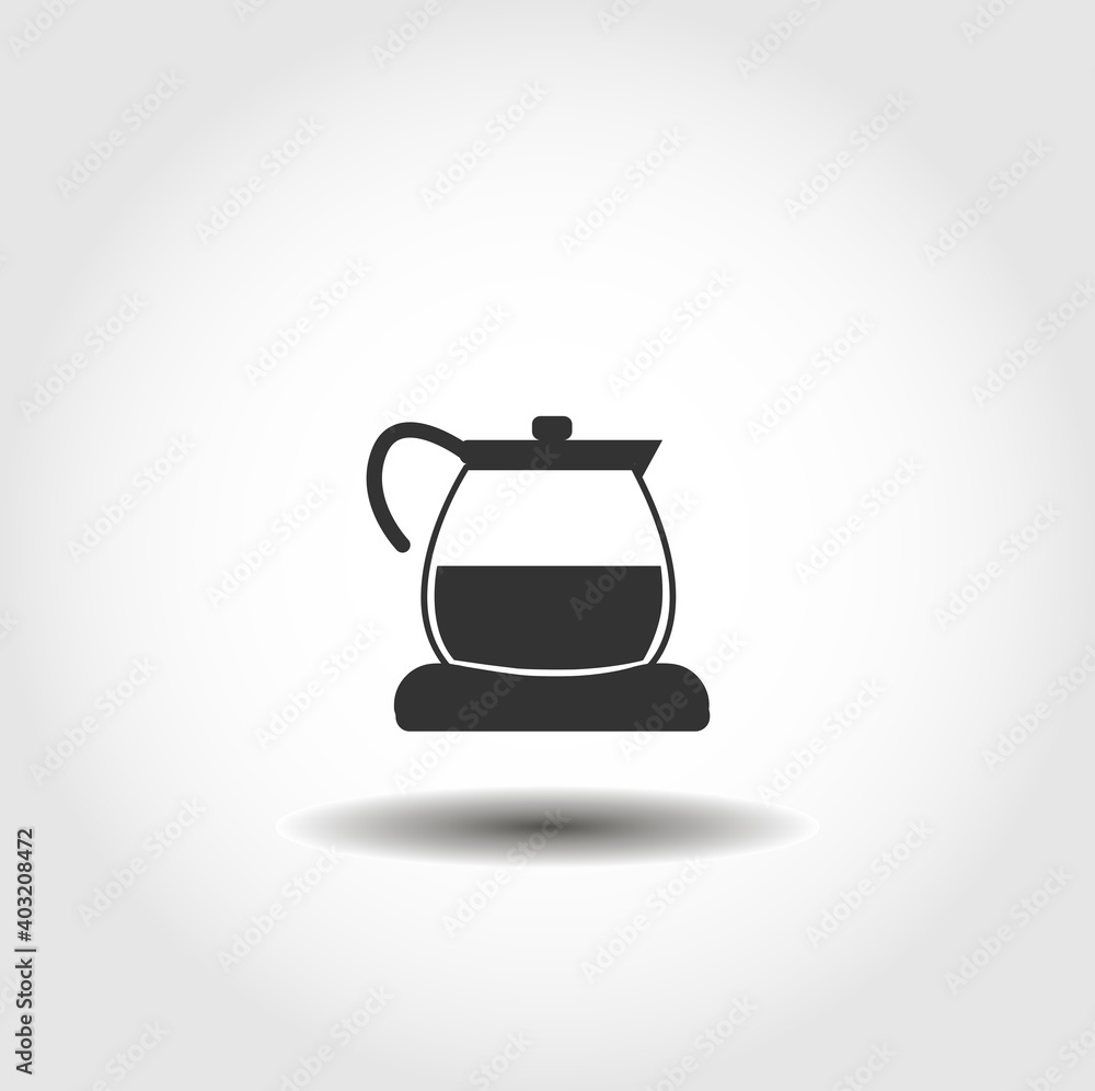 Obraz premium electric kettle isolated vector icon. drink design element
