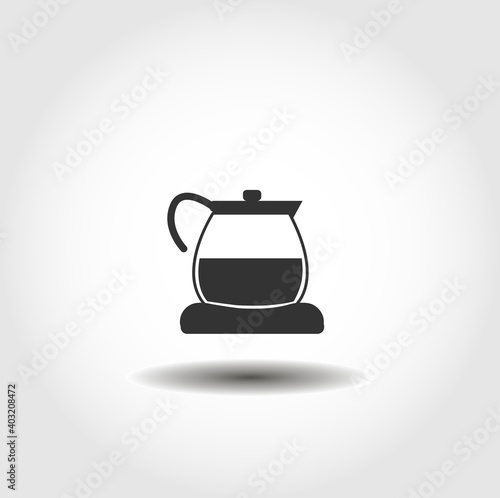 electric kettle isolated vector icon. drink design element
