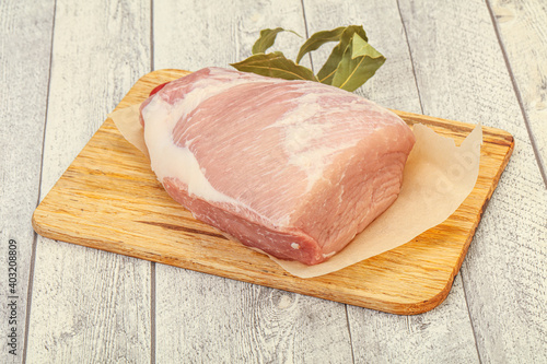 Raw pork meat for cooking