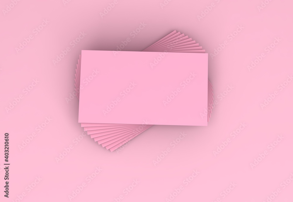 Stack of blank business cards mockup .3D illustration.Business card mock ups isolated Stack of blank business cards mockup .3D illustration.Business card mock ups isolated