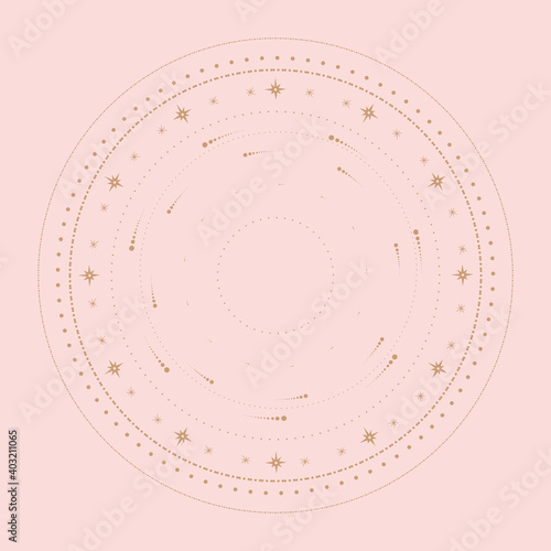 Vector illustration set of moon phases. Different stages of moonlight activity in vintage engraving style. Zodiac Signs