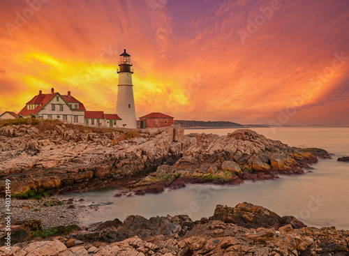 Portland Head Lighthouse, Maine, USA.