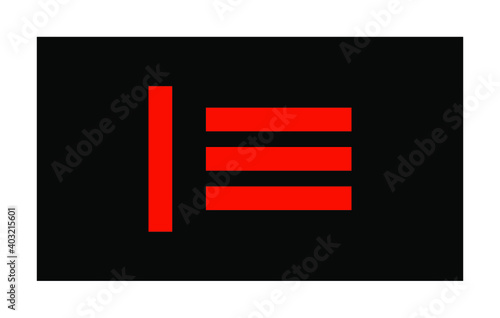 Vector illustration of flat BDSM “Master/Slave pride flag” on white background. The BDSM community alternate symbol.
