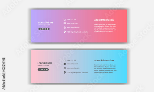 simple professional creative modern Corporate email signature design.
