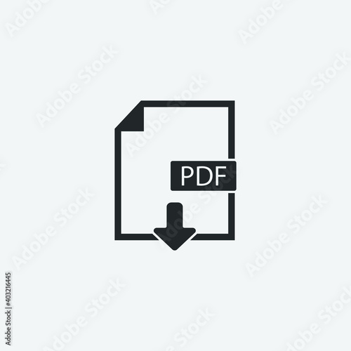 PDF file vector icon illustration sign