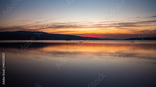 Amazing view of sunrise at Tbilisi sea, long exposure © k_samurkas