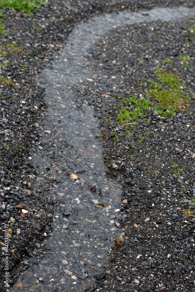 Water streams after heavy rains Water streams after heavy rains