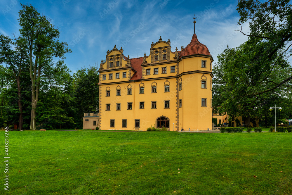 Althörnitz Castle and Castle Park, Germany.