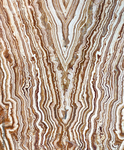 Brown patterned marble, polished sheet for exhibition