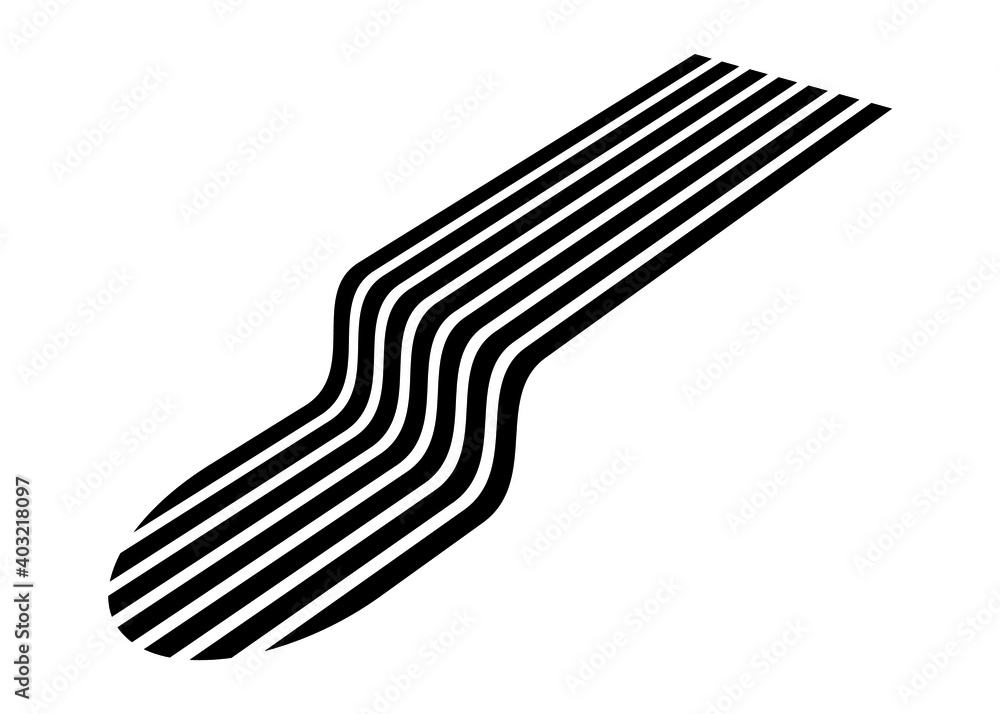 Modern abstract striped pattern of parallel black lines on a white background. Trendy vector background Modern abstract striped pattern of parallel black lines on a white background. Trendy vector background