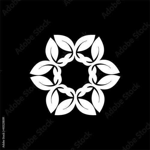 Flower mandala logo, Flower mandala logo design vector illustration, flower logo design template vector image