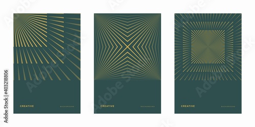 Abstract geometric company brochure. Corporate identity flyer. Vector set business presentation.
