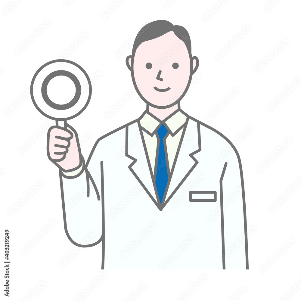 Illustration of a doctor with a correct answer mark Illustration of a doctor with a correct answer mark