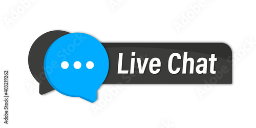 Live Chat button. Online support call center. Customer support. Chat messenger icon for web landing page, ui, mobile app, banner template. Client support button online chatting for advises