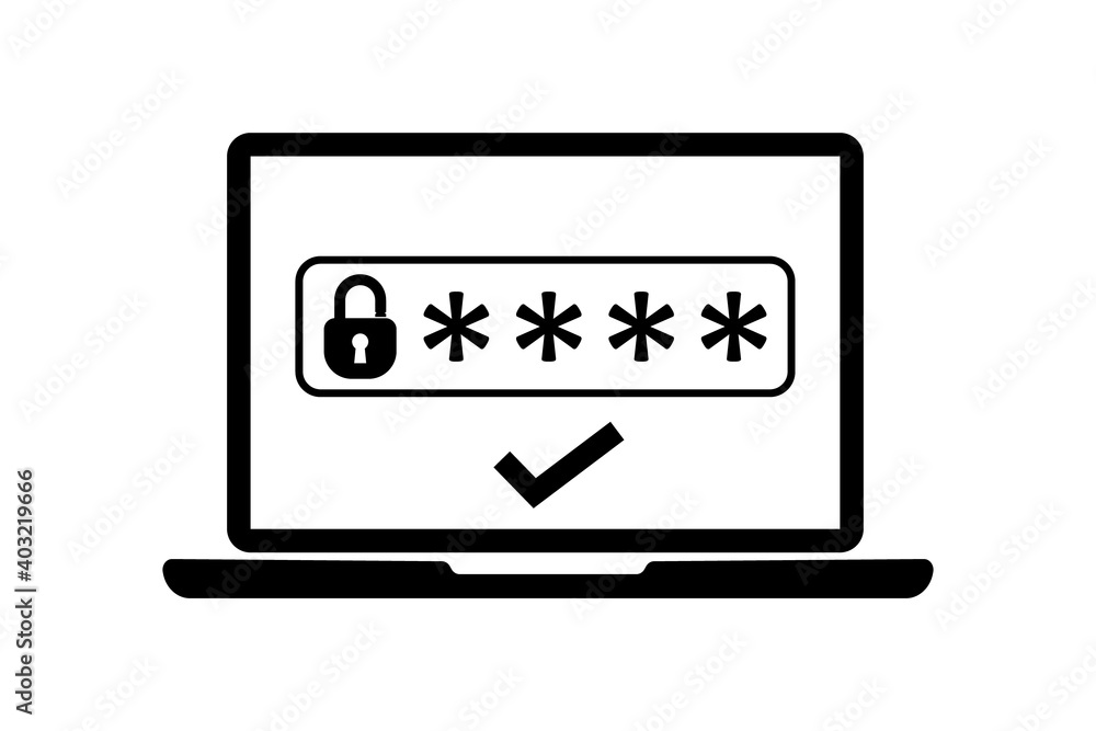 Two steps authentication icon. Verification or sms with code message confirmation for account login. Multi-factor authentication verification code. Laptop password verification or sms with push code Two steps authentication icon. Verification or sms with code message confirmation for account login. Multi-factor authentication verification code. Laptop password verification or sms with push code