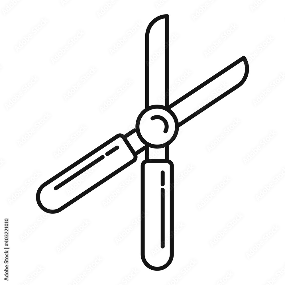 Bush scissors icon. Outline bush scissors vector icon for web design isolated on white background Bush scissors icon. Outline bush scissors vector icon for web design isolated on white background