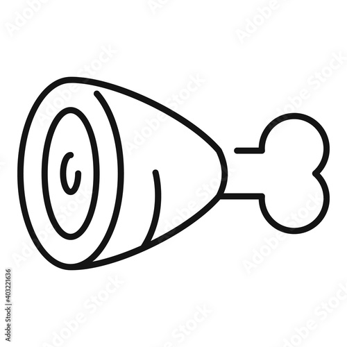 Eco meat production icon. Outline eco meat production vector icon for web design isolated on white background