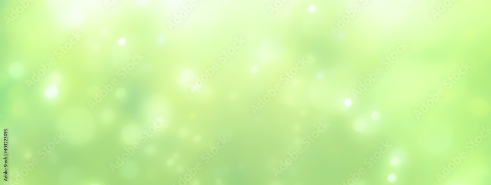 Spring background - abstract banner - green blurred bokeh lights -
Spring background - abstract banner - green blurred bokeh lights -