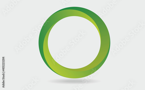 Circular green design object, Vector illustration. EPS10.