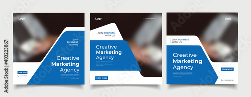 Digital business marketing banner for social media post template 